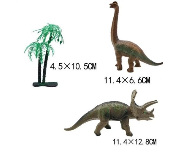 Dino World: Triceratops sau Brachiosaurus figurină cu copac