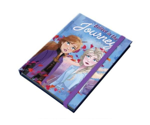 Frozen 2: Caiet pentru notițe cu elastic mai multe variante 10x13,5cm
