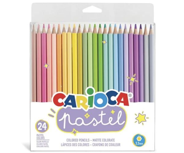 Pastel creioane colorate 24 bucăți set - Carioca