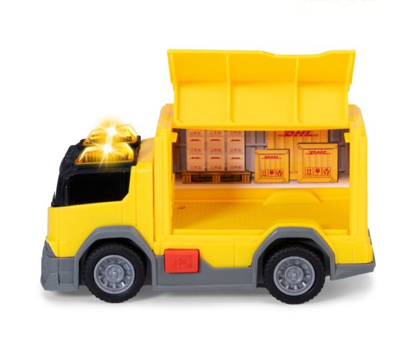 Camion de livrare DHL cu efecte de lumină și sunet 15 cm - Dickie Toys