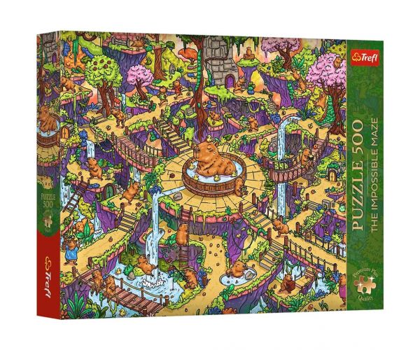 Puzzle cu capibara vesele de 500 de piese calitate Premium plus - Trefl