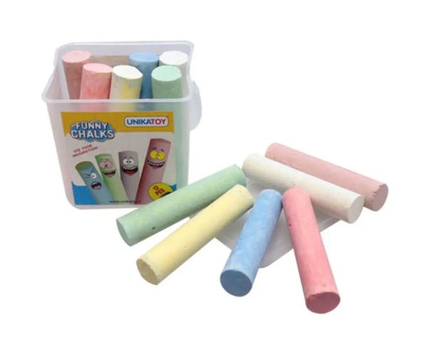 Cretă pentru asfalt set 12 bucăţi - Unikatoy
