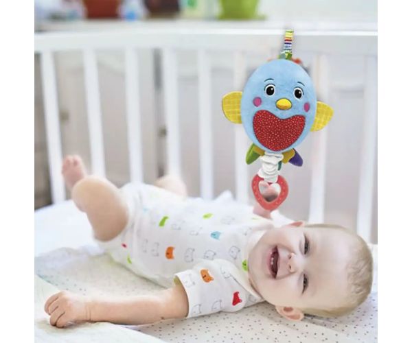 Pasăre de pluș pufoasă și muzicală - Clementoni baby