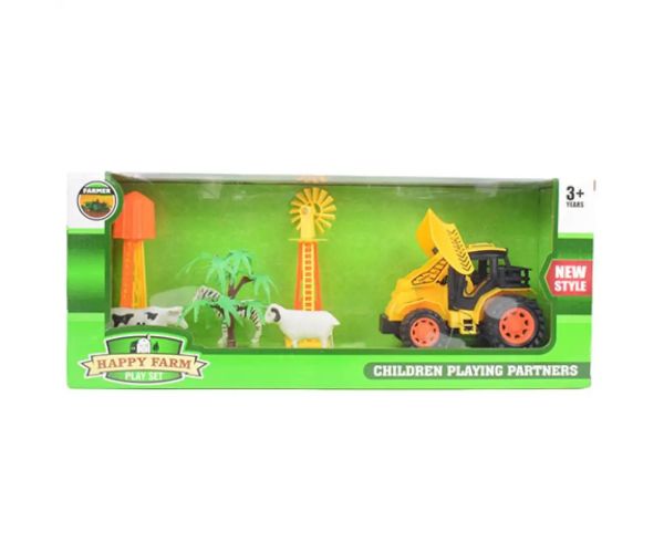 Happy Farm: Set fermă cu tractor, animale si accesorii