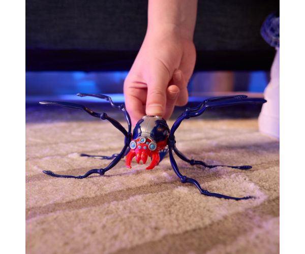 Hex Bots: Skitter Bot robot păianjen interactiv – albastru-roșu - Spin Master