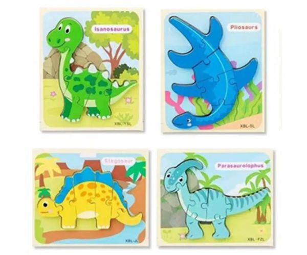 Lemn dinozaur formă puzzle mai multe variante
