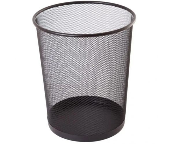 Spirit: coș de gunoi negru cu plastă metal 19 litri