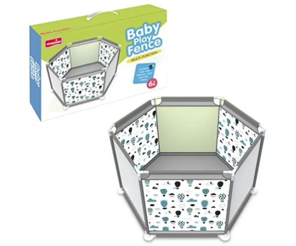 VivaKids Balon cu aer cald Baby Play Fence loc de joacă 112x59cm