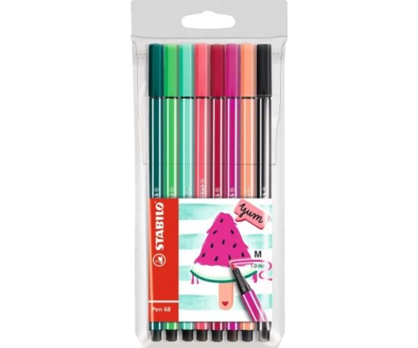 Stabilo: Pen 68 pepene set 8 bucăți