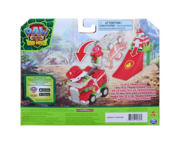 Paw Patrol Dino Movie - Vehicule acrobatic răsturnat Marshall - Spin Master