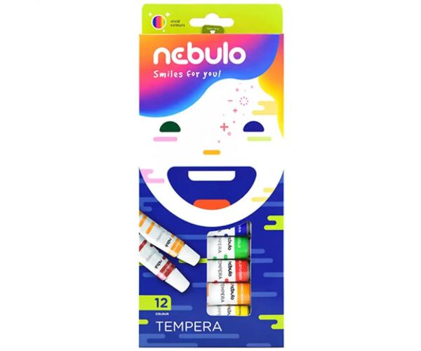 Nebulo: set tempera colorată 12ml 12 bucăți