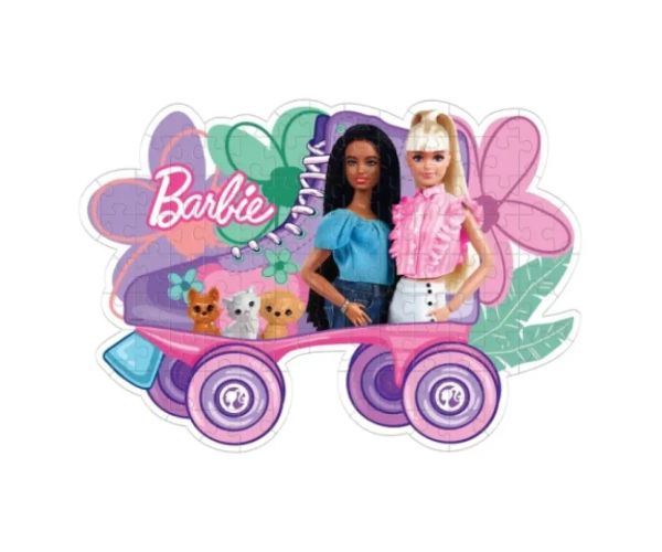 Patine cu rotile Barbie Supercolor 104 bucăți puzzle - Clementoni