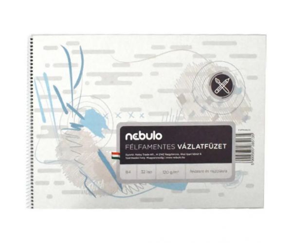 Nebulo: caiet spirală pentru schițe B4 32 file