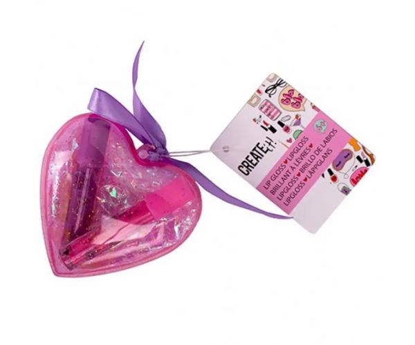Canenco: Create It! Set de 2 luciuri de buze în cutie în formă de inimă