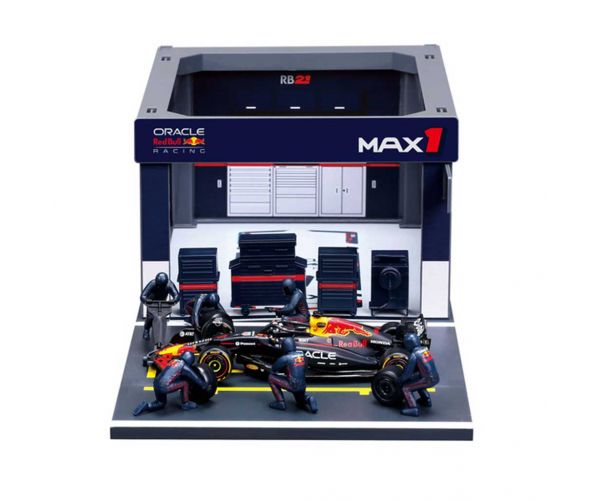 Bburago: Mașină de curse F1 - Red Bull RB21 Pit / Max Verstappen 1/43