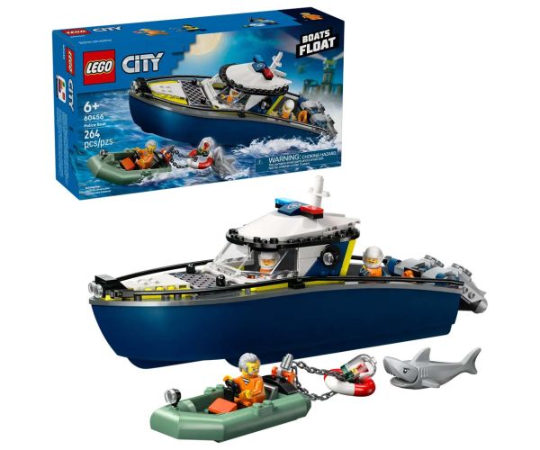 LEGO® City: Urmărire cu barca de poliție (60456)