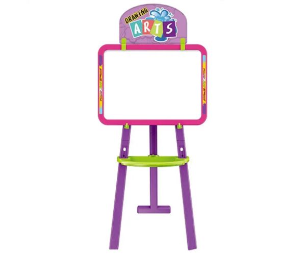 3 in 1 tablă desen două fețe culoarea pink 37x99cm