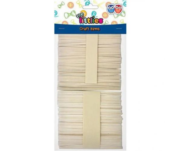 Spatulă din lemn natural 114x10x2mm pachet de 100 de decorațiuni