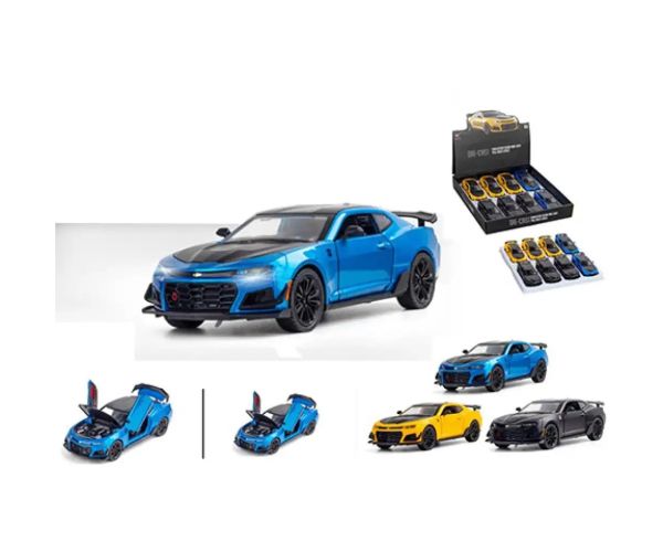 Pull Back Premium Camaro mașină jucărie cu uși care se deschid 1/24 mai multe variante 1 bucată