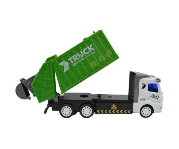 Camion de gunoi cu telecomandă RC cu lumină 1/48 scară 27MHz 20cm