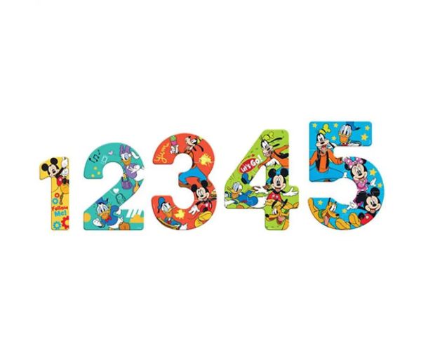 Mickey Mouse numere puzzle 15 bucăți