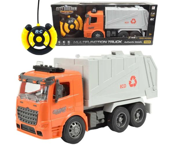 Camion de colectare selectivă a deseurilor ECO cu efecte de lumina scara 1/14 27MHz 30cm