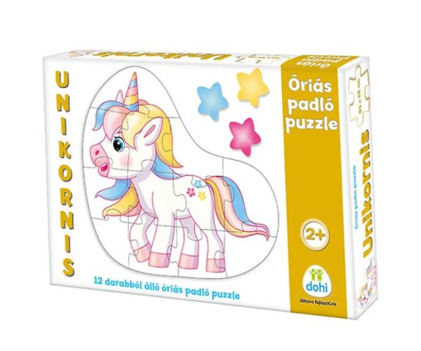 Unicorn puzzle uriaș de podea 12 bucăți