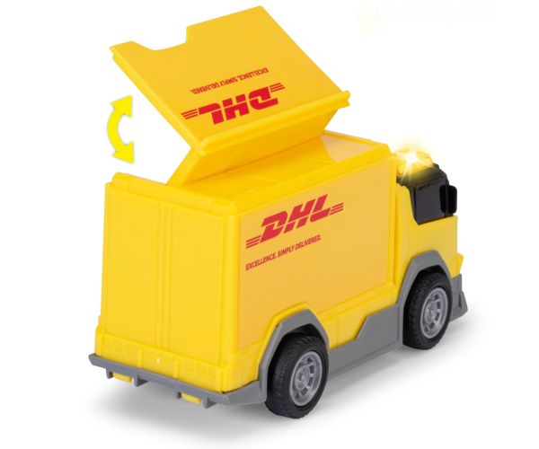Camion de livrare DHL cu efecte de lumină și sunet 15 cm - Dickie Toys
