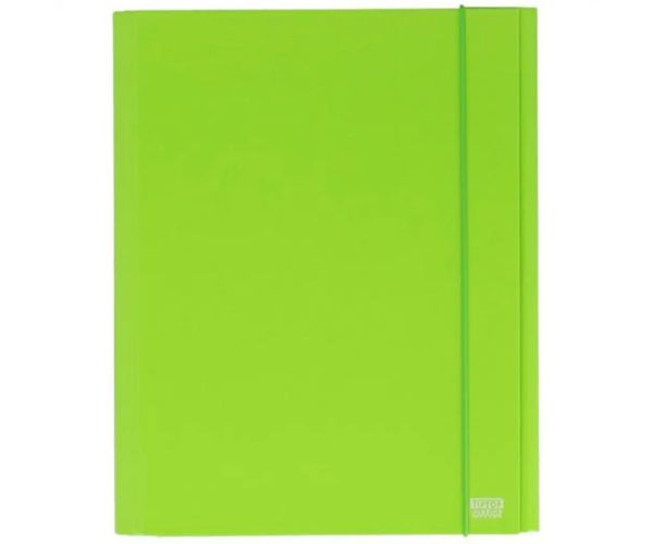 Spirit: Neon verde mapă carton cu elastic A4 de 30mm grosime
