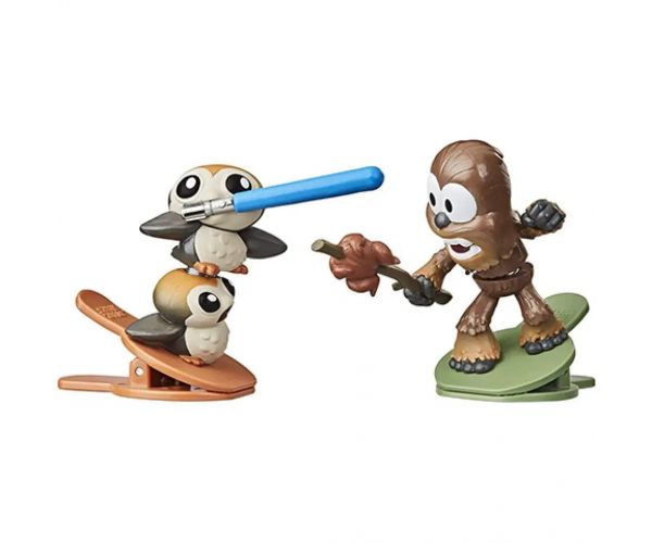 Star Wars Battle Bobblers Porgs vs Chewie figurină - Hasbro
