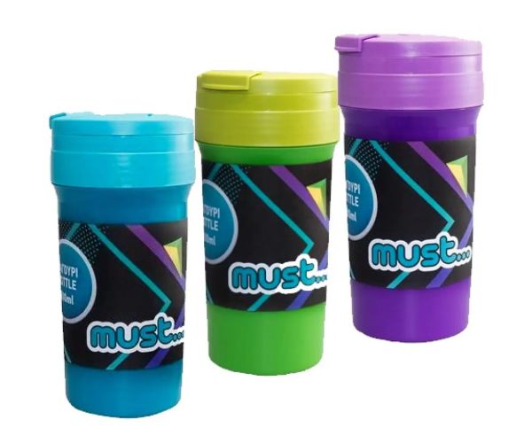 Must sticlă pentru apă colorată 500ml mai multe variante