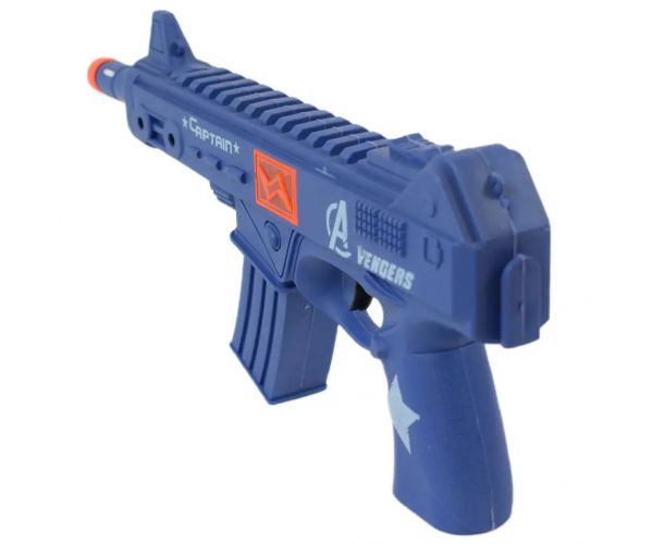 Flint Gun: Mitralieră militară albastră cu funcție de tragere 30cm