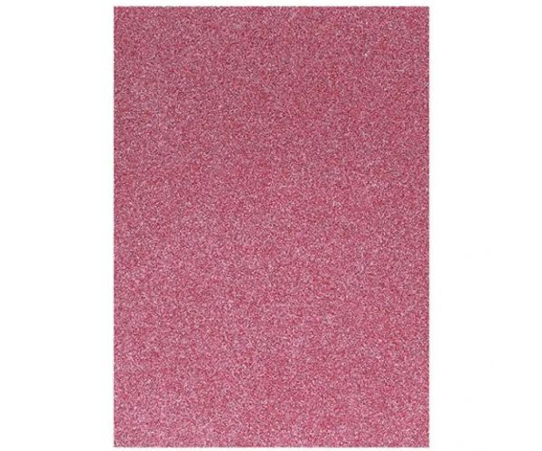 Spirit: Foaie decorativă spumă burete sclipici culoarea roz A4 1bc