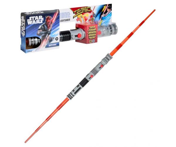 Star Wars Sabie cu Lame Duble: Sabia Electronică a lui Darth Maul - Hasbro