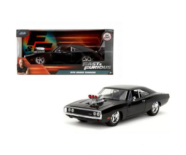Fast & Furious: 1970 Dodge Charger cu compresor model de mașină din metal 1/24 - Jada Toys