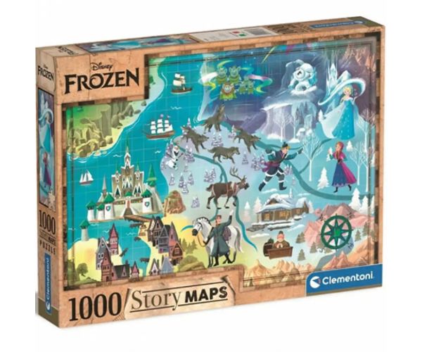 Frozen hartă puzzle 1000 bucăți - Clementoni