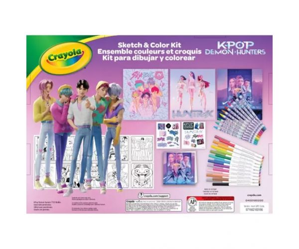 Crayola: Color & Sketch - K-Pop Demon Hunters set creativ de desen și colorat