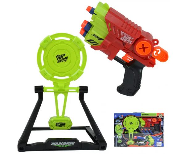 Air Blaster: EVA pistol cu gloanțe de burete cu tinta si cartuse 19x14cm