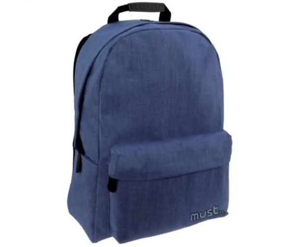 Must: Albastru închis Monochrome Jeans rucsac, ghiozdan 32x17x42cm