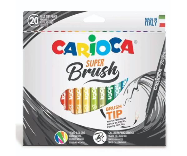 Set marker cu vârf de pensulă 20 bucăți - Carioca