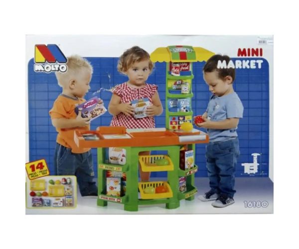 Molto: Mini Market 14 bucăți set de joacă 58x28x77cm