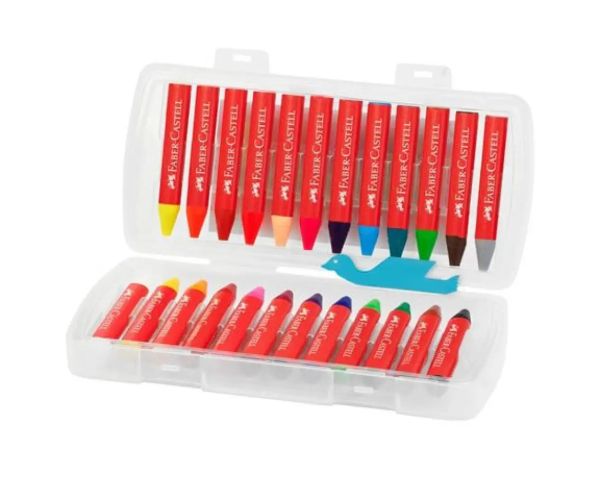 Faber-Castell: Jumbo cretă cerată triunghi 24 bucăți set