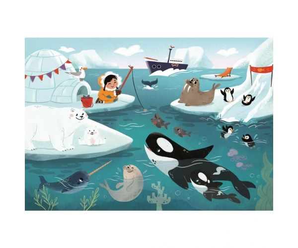 Viața pe mare supercolor 2 în 1 puzzle 2x60buc - Clementoni
