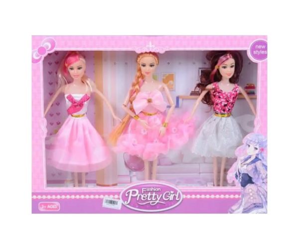 Fashion Girl: 3 bucăți set păpușă de modă 30cm