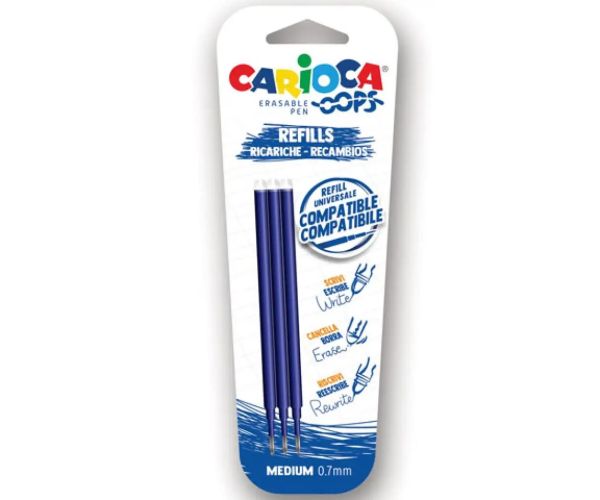 Oops rezervă albastră care se poate șterge 0,7mm set de bucăți - Carioca