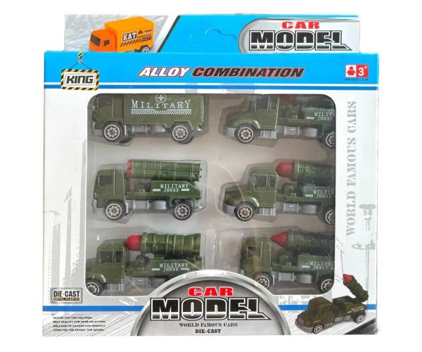 Car Model: Set de 6 mașini militare mici