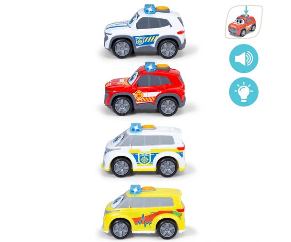 ABC Emergency Team mașinuță cu lumini și sunete, mai multe variante, 1 buc - Dickie Toys
