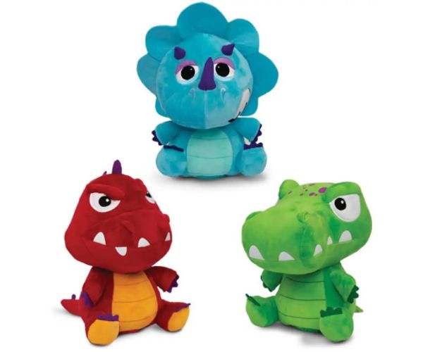 Crackin Eggs Jurassic Friends pluș dinosaur trei variante diferite