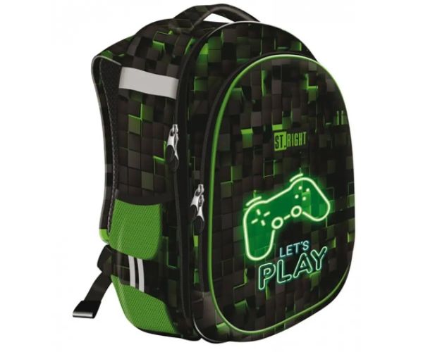 St.Right Dark Game ghiozdan cu două compartimente, rucsac 39x30x18cm