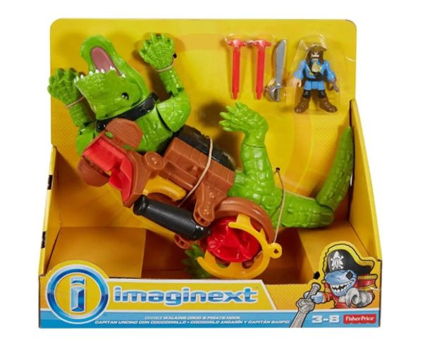 Fisher-Price: Imaginext crocodil și căpitanul Hook set de joacă - Mattel